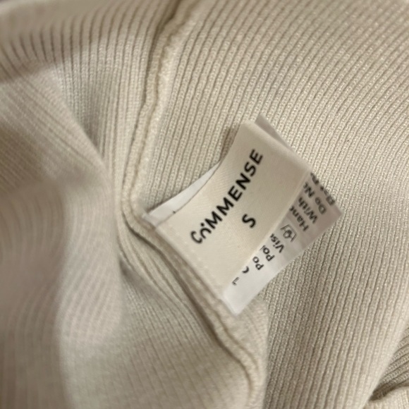 Commense Cream Ribbed Knit Top - Picture 5 of 6